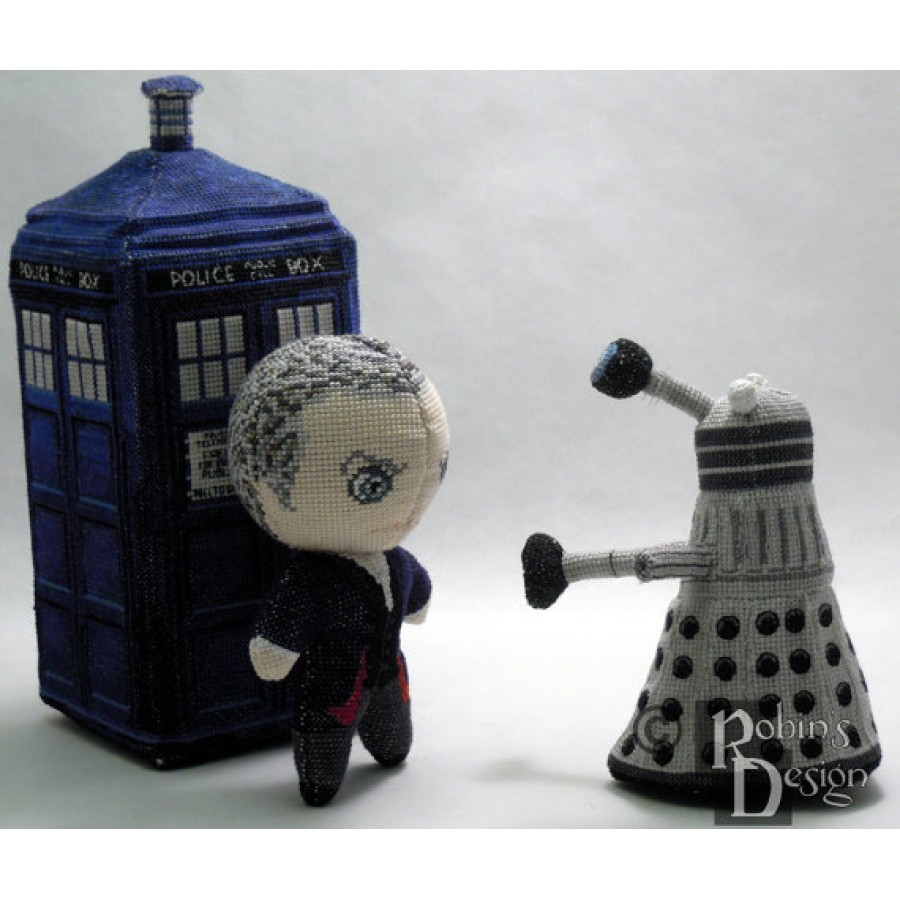 Dalek Doll 3D Cross Stitch Sewing Pattern PDF - Dalek Cross Stitch Pattern Free