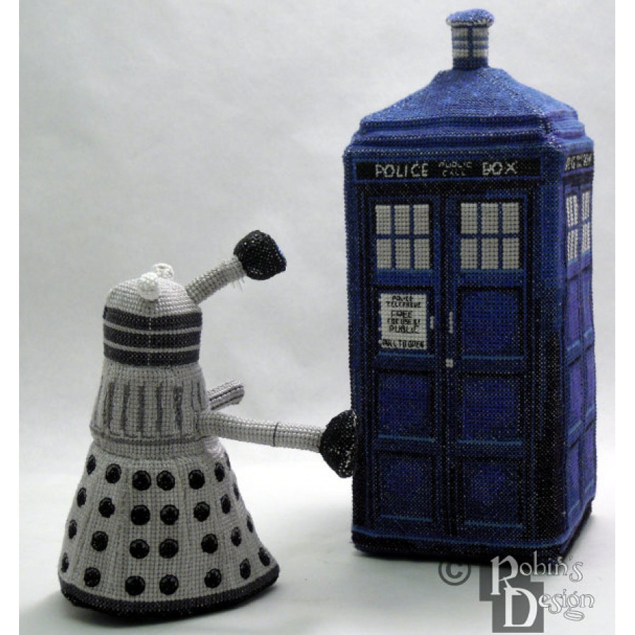 Dalek Doll 3D Cross Stitch Sewing Pattern PDF - Dalek Cross Stitch Pattern Free