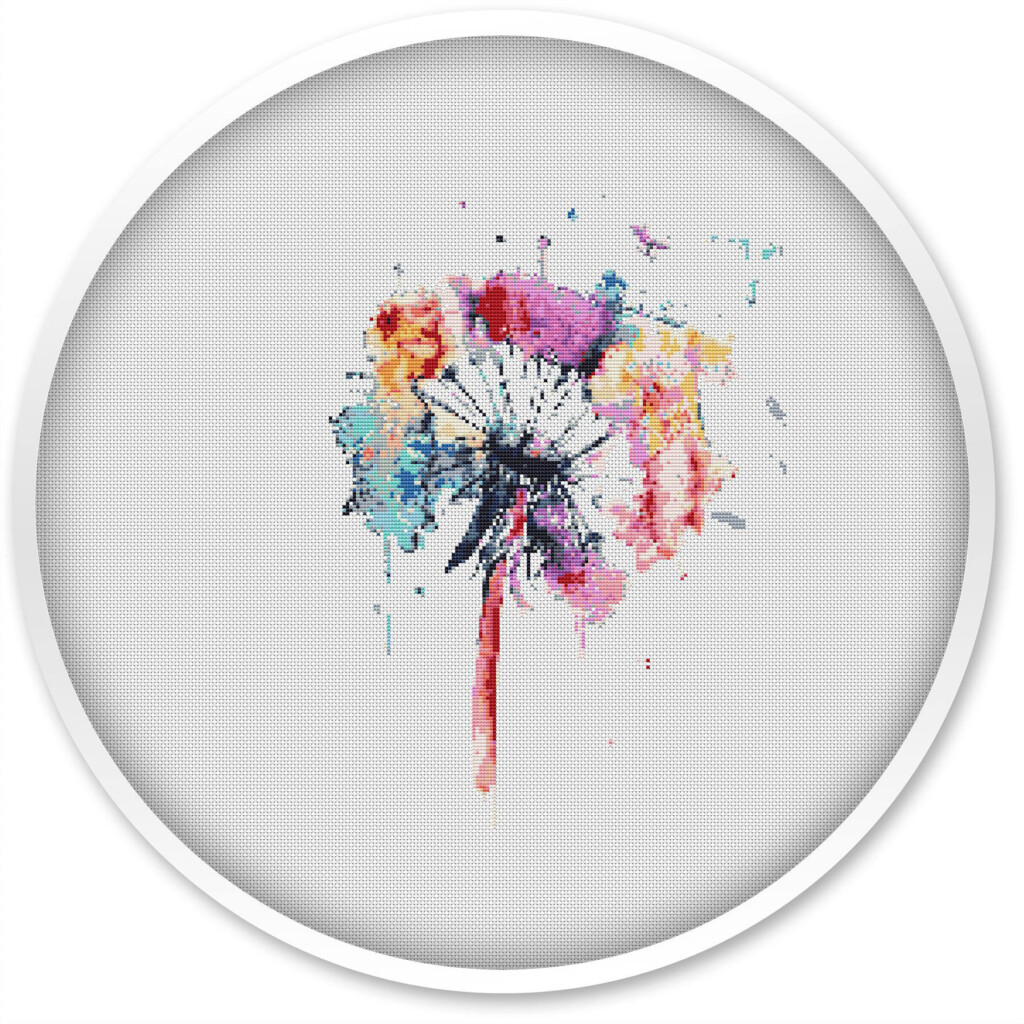 Dandelion Cross Stitch Pattern Cross Stitch Pdf Cute Thing Etsy - Dandelion Cross Stitch Pattern Free