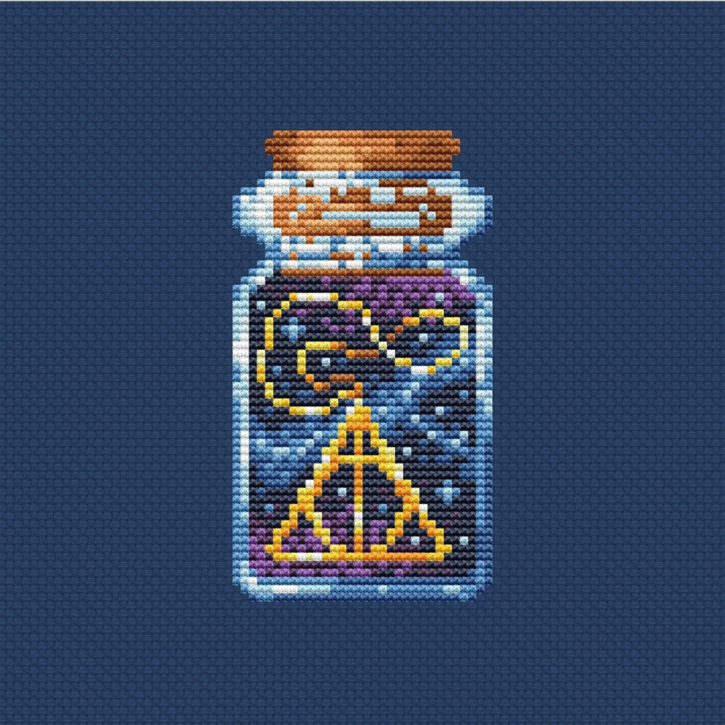Deathly Hallows Cross Stitch Pattern Magic Kit Wizard Etsy - Deathly Hallows Cross Stitch Pattern