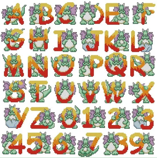 Dinosaur Counted Cross Stitch Patterns Cross Stitch Patterns - Dinosaur Counted Cross Stitch Patterns