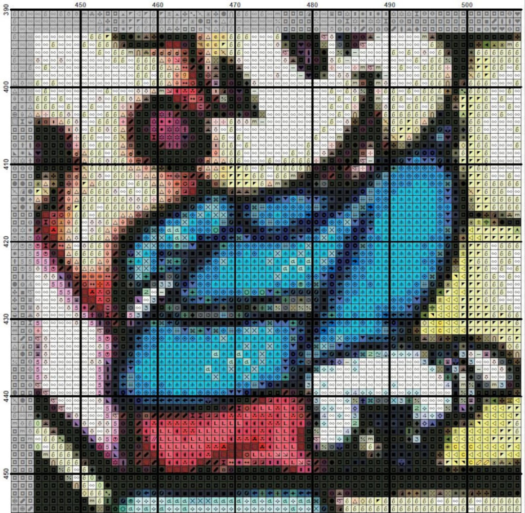 Disney Characters PDF Counted Cross Stitch Pattern Etsy UK - Counted Cross Stitch Disney Patterns