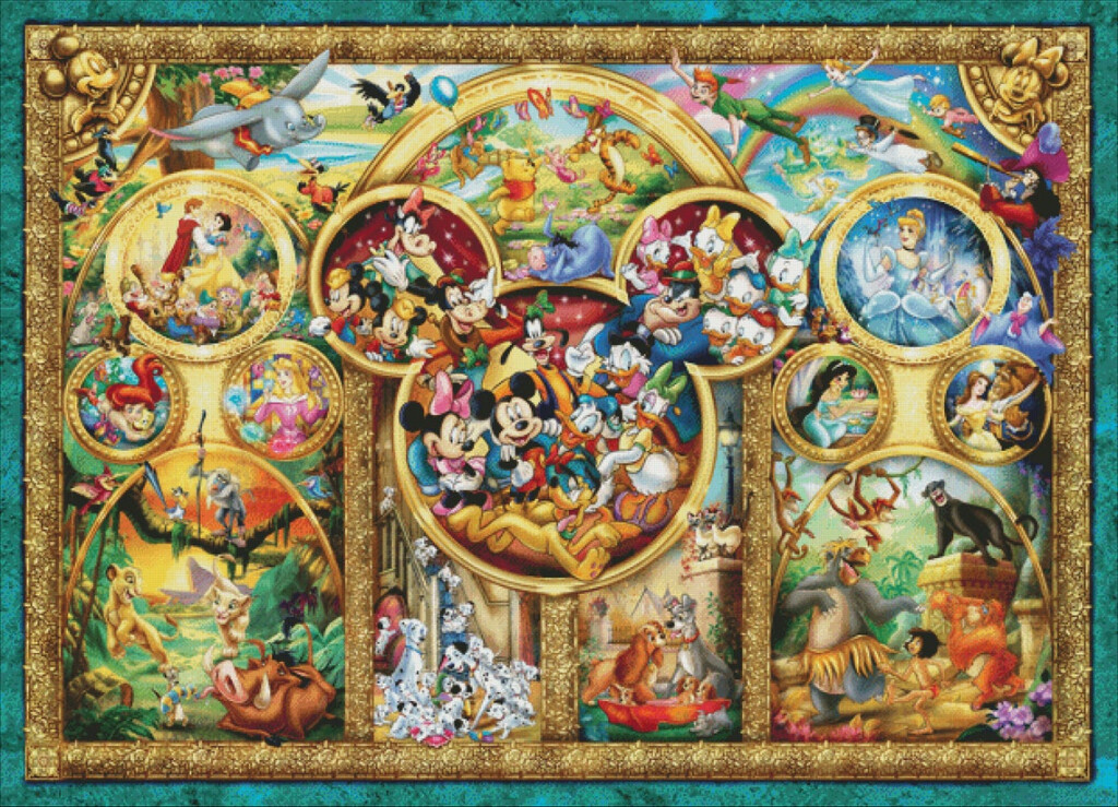 Disney Counted Cross Stitch Pattern Large Cross Stitch Chart Etsy - Counted Cross Stitch Disney Patterns