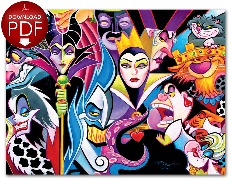 Disney Villains Cross Stitch Pattern Cross Stitch PDF Chart Etsy - Disney Villains Cross Stitch Pattern