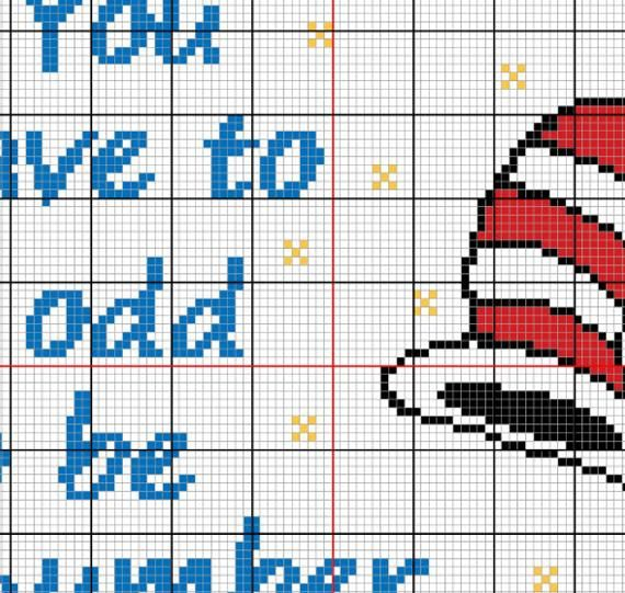 Dr Seuss Cross Stitch Pattern Quote Dr Seuss Wall Decor For Kids  - Dr Seuss Cross Stitch Pattern