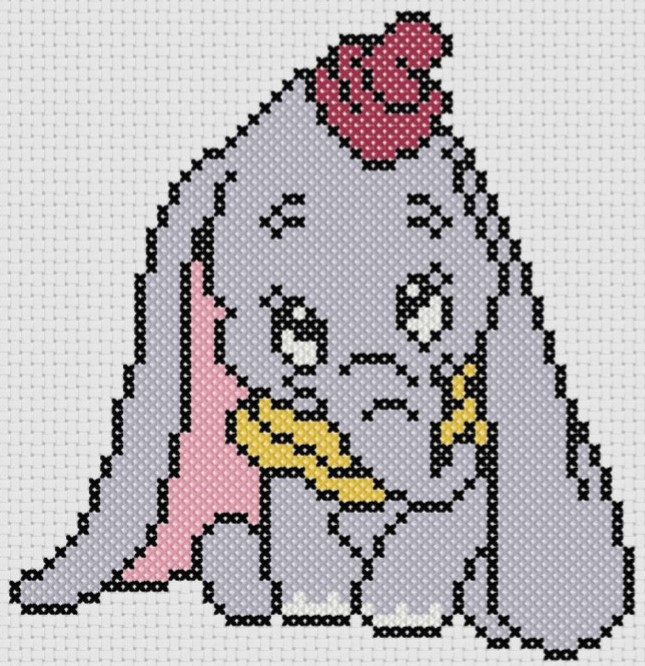 Dumbo Cross Stitch Pattern Free Download Cross Stitch 4 Free - Dumbo Cross Stitch Pattern Free