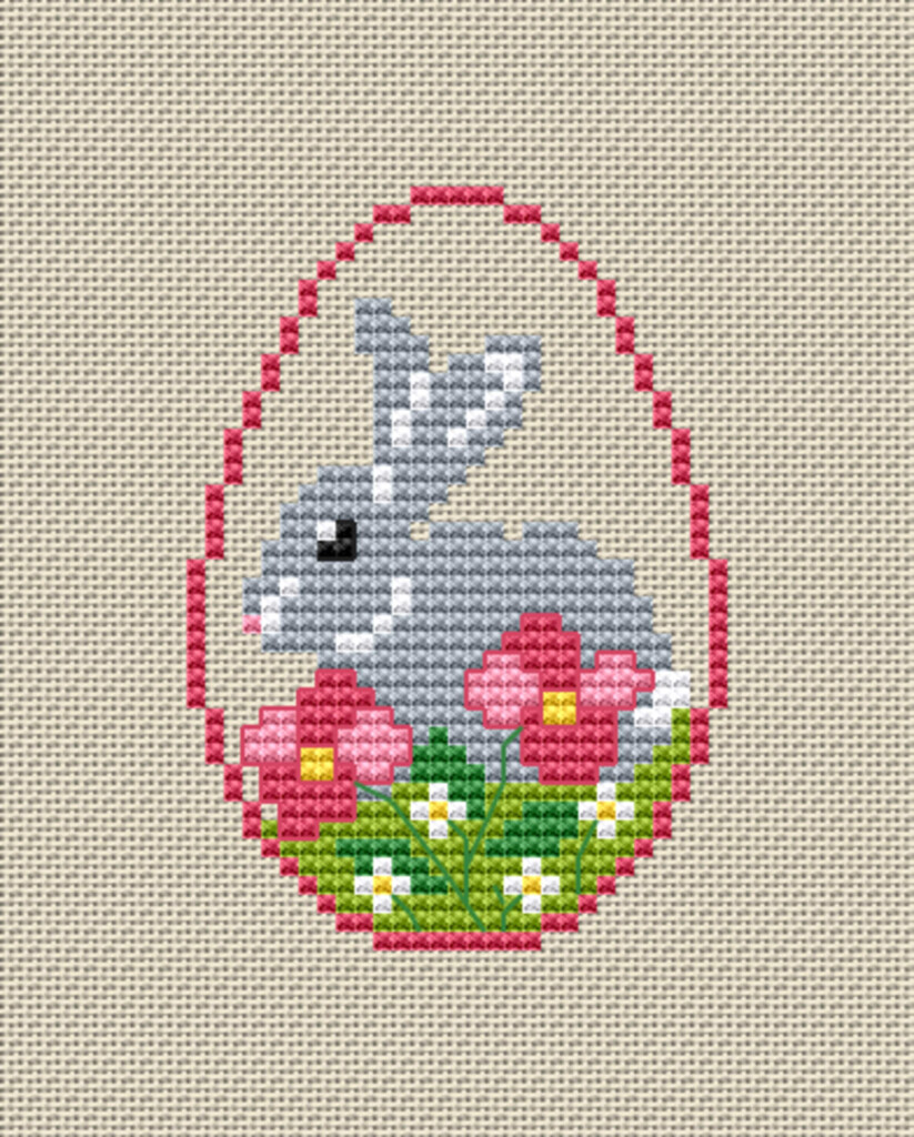 Easter Egg Cross Stitch Pattern Easter Bunny Cross Stitch Etsy - Cross Stitch Easter Card Patterns