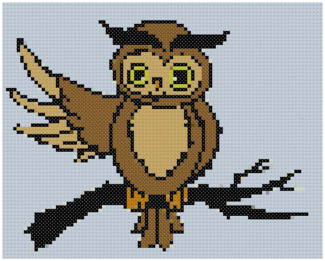 Easy Owl Cross Stitch Pattern Advanced Cross Stitch - Easy Owl Cross Stitch Patterns