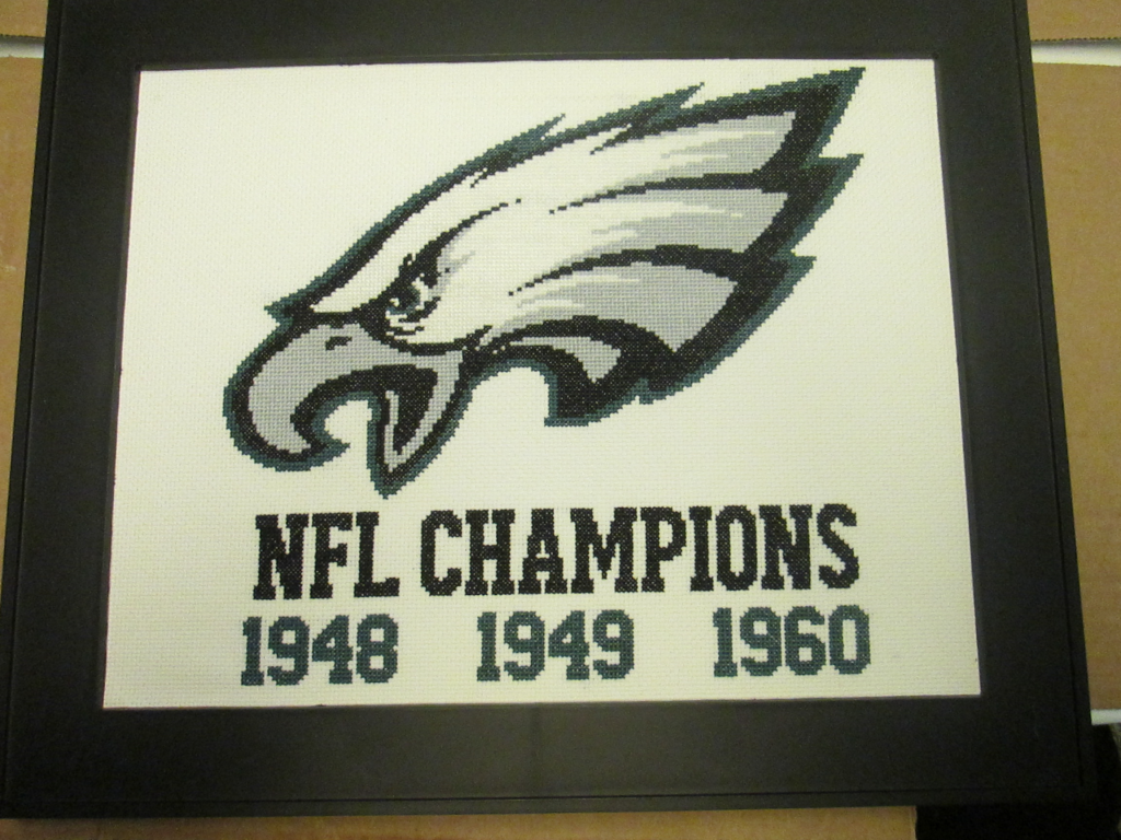 EASY PATTERNS Philadelphia Eagles Cross stitch Pattern - Philadelphia Eagles Cross Stitch Pattern