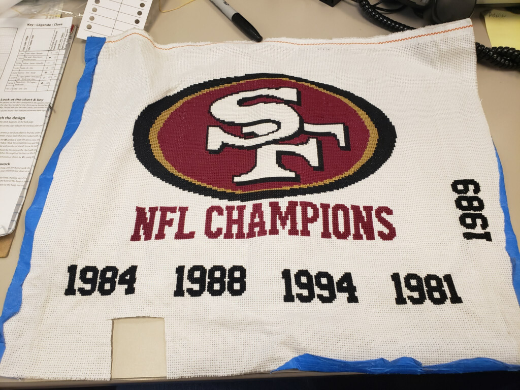 EASY PATTERNS San Francisco 49ers Cross stitch Pattern - San Francisco Cross Stitch Patterns