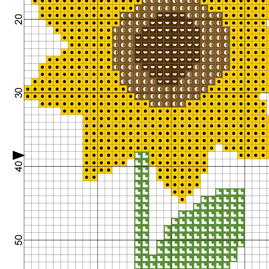 Easy Sunflower Cross Stitch Pattern Free Cross Stitch Patterns - Easy Sunflower Cross Stitch Pattern