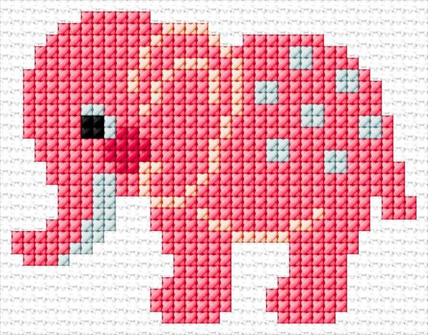 Elephant Cross Stitch Cross Stitch Patterns - Easy Elephant Cross Stitch Pattern