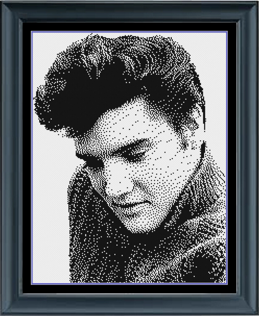 Elvis Presley Cross Stitch Pattern Monochrome Cross Stitch Etsy - Elvis Presley Cross Stitch Patterns