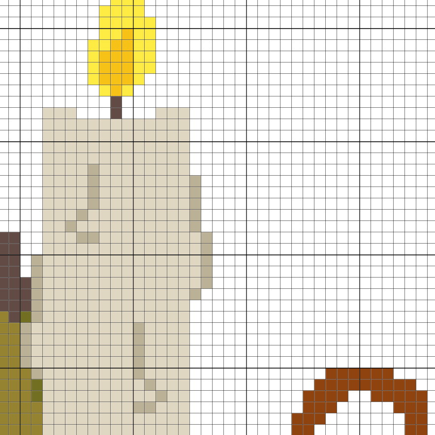 Fall Candle Cross Stitch Pattern Daily Cross Stitch - Christmas Candle Cross Stitch Pattern