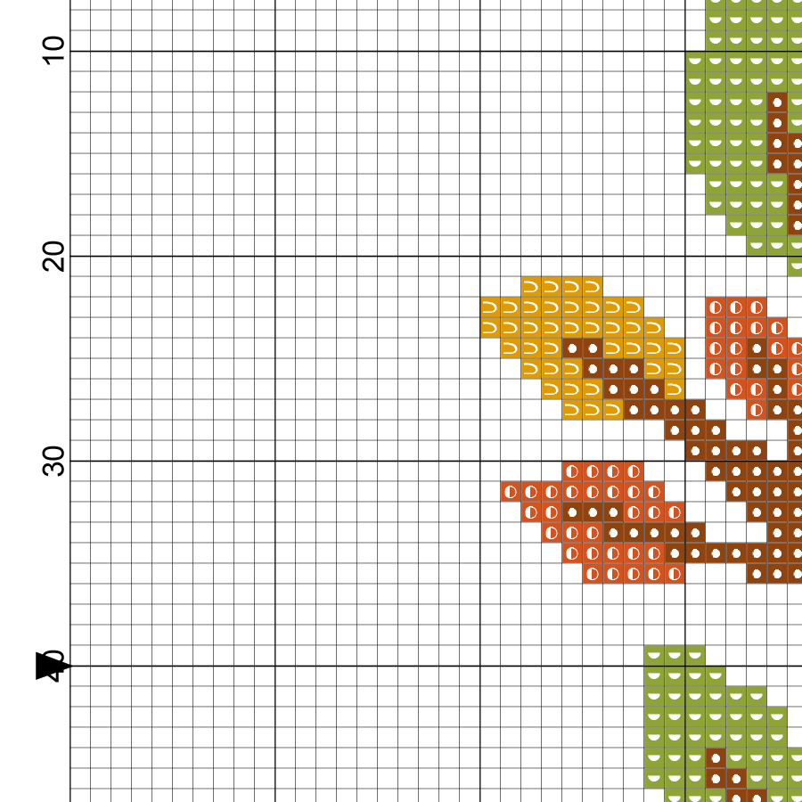 Fall Tree Leaves Cross Stitch Pattern Daily Cross Stitch - Fall Leaves Cross Stitch Pattern