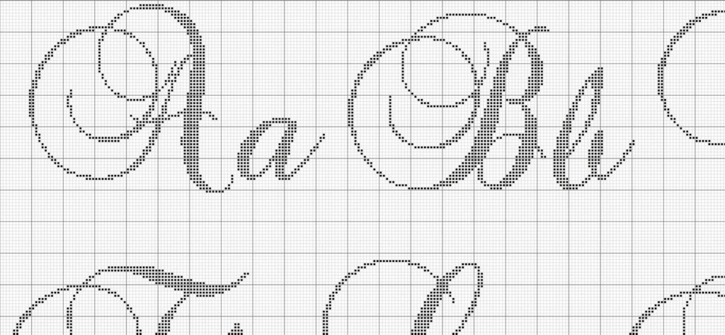 Fancy Cross Stitch Alphabet - Fancy Cross Stitch Letter Patterns