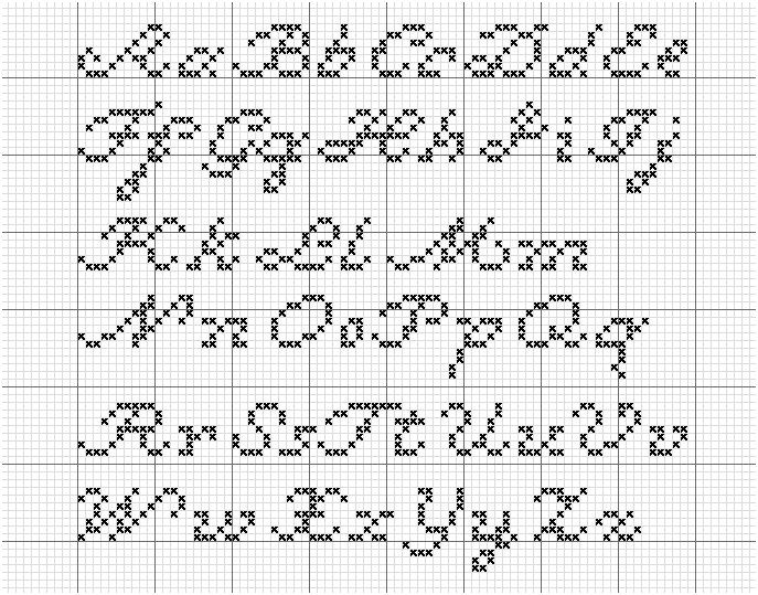 Fancy Cross Stitch Alphabet - Cross Stitch Alphabet Patterns Free Printable