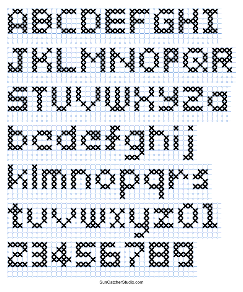 Fancy Cross Stitch Alphabet - Fancy Cross Stitch Letter Patterns