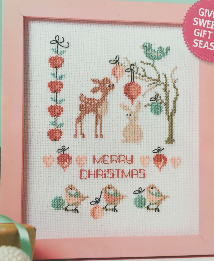 Festive Woodland Friends By Zweigart Free Magazine Chart project Box  - Free Zweigart Cross Stitch Patterns