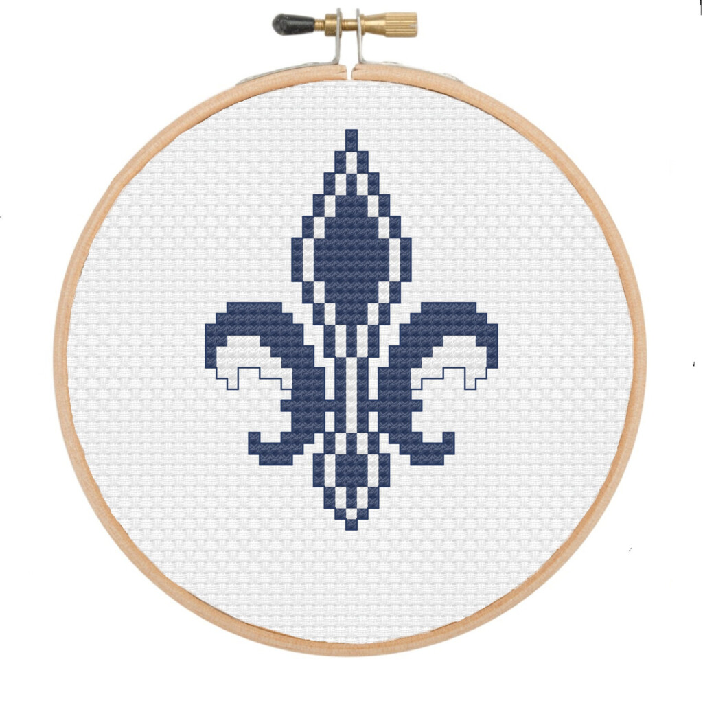 Fleur De Lis Cross Stitch Pattern Instant Download Digital Download - Fleur De Lis Cross Stitch Pattern Free