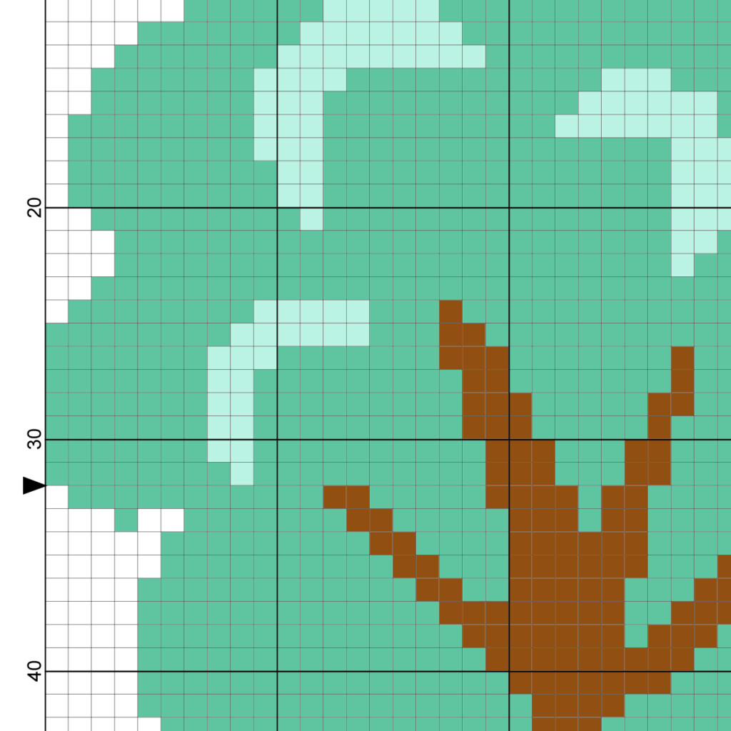 Forest Tree Cross Stitch Pattern Daily Cross Stitch - Frosty Forest Cross Stitch Pattern