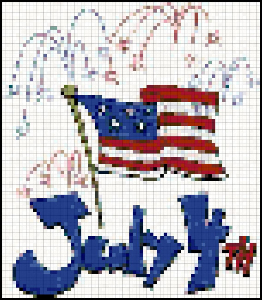 Fourth Of July Cross Stitch Pattern Patterns - 4th Of July Cross Stitch Patterns