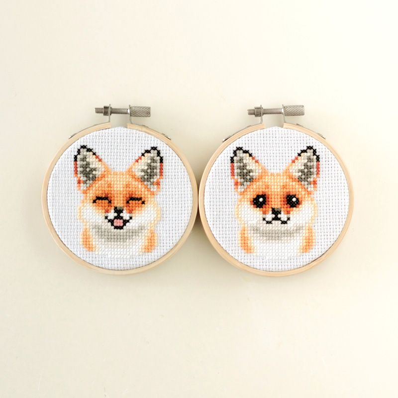 Fox Cross Stitch Pattern PDF Bundle Fox Smiling Fox Embroidery PDF  - Free Fox Cross Stitch Pattern