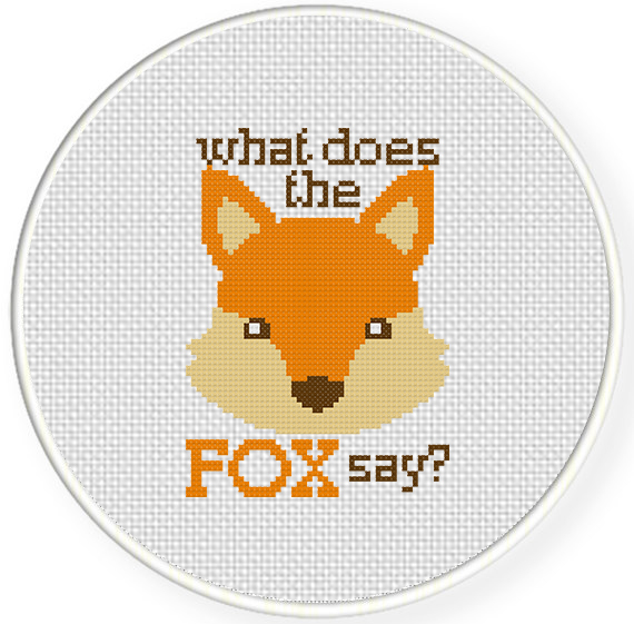 Fox Says Cross Stitch Pattern Daily Cross Stitch - Free Fox Cross Stitch Pattern