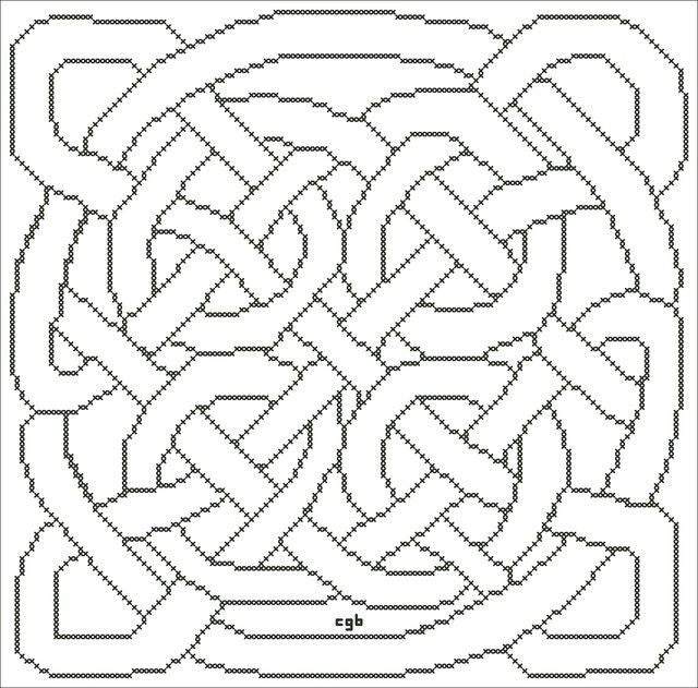 Free Celtic Knot One Cross Stitch Patterns Free One Color Celtic Knot  - Celtic Knot Cross Stitch Patterns Free