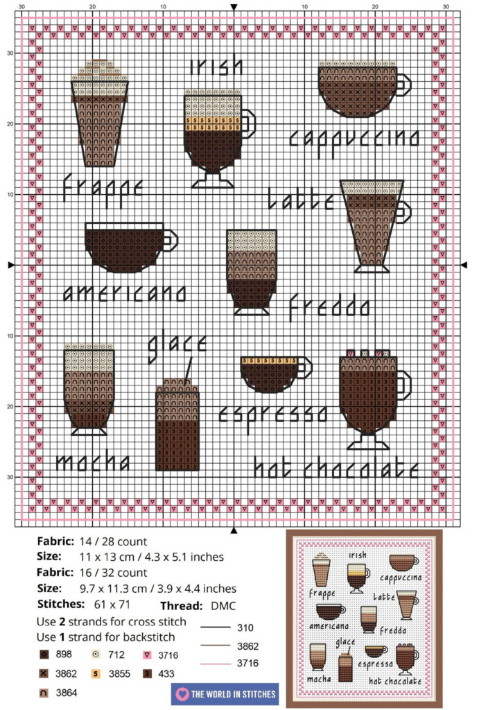 Free Coffee Cross Stitch Patterns Printable Templates Free - Free Coffee Cross Stitch Patterns