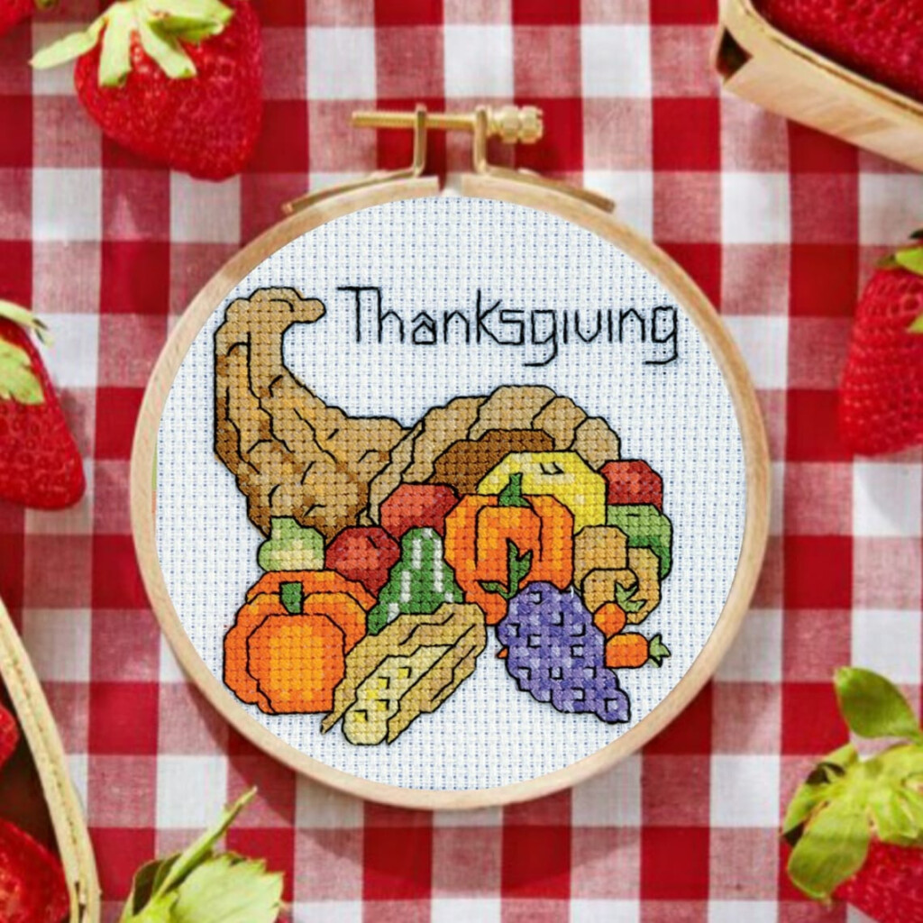 Free Counted Cross Stitch Patterns Thanksgiving 10 Themed Global  - Free Thanksgiving Counted Cross Stitch Patterns