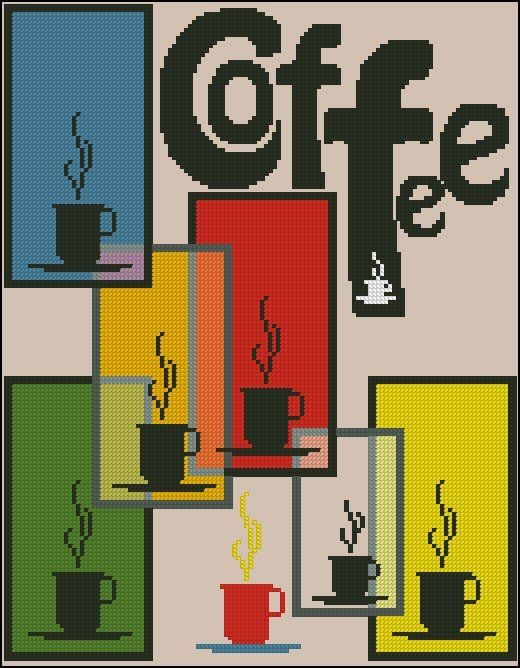 Free Cross stitch Pattern Coffee Free Cross stitch Patterns Large  - Free Coffee Cross Stitch Patterns