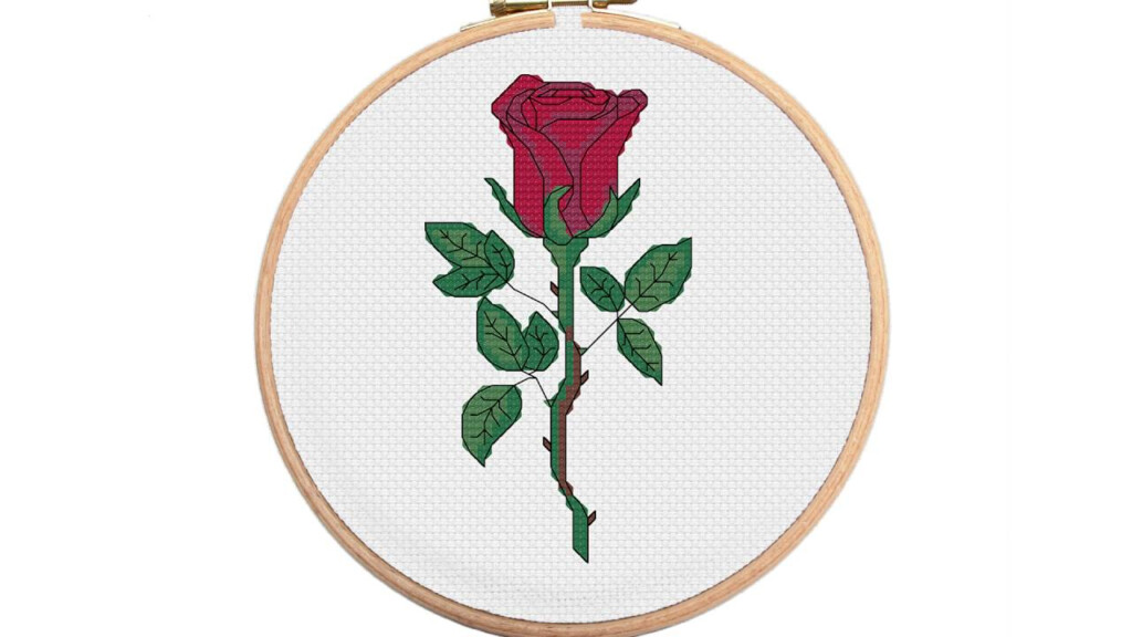Free Cross Stitch Patterns Rose - Free Rose Cross Stitch Patterns