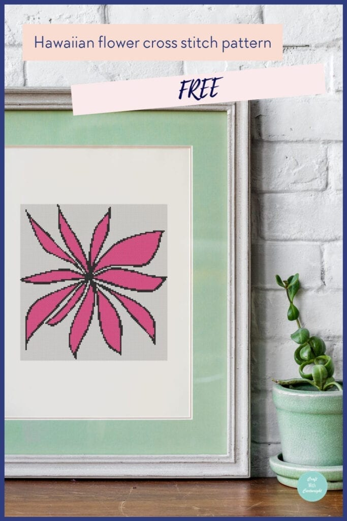 Free Hawaiian Flower Cross Stitch Pattern Craft With Cartwright - Hawaiian Flower Cross Stitch Pattern