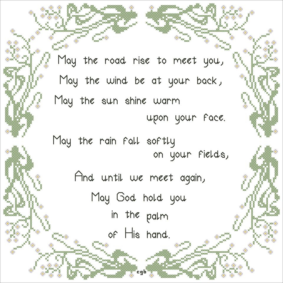 Free Irish Blessing Cross Stitch Pattern - Irish Blessing Cross Stitch Pattern