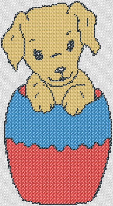Free Printable Easter Cross Stitch Patterns Easter Puppy Cross  - Easter Cross Stitch Free Patterns