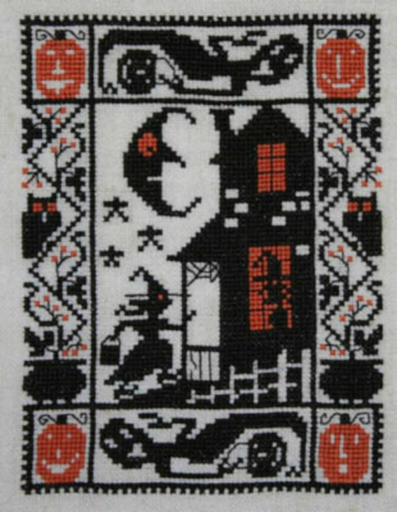Free Printable Halloween Cross Stitch Patterns Free Templates Printable - Printable Free Halloween Cross Stitch Patterns