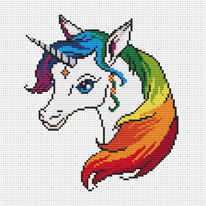 Free Unicorn Cross Stitch Chart Cross Stitch Patterns - Easy Unicorn Cross Stitch Pattern Free