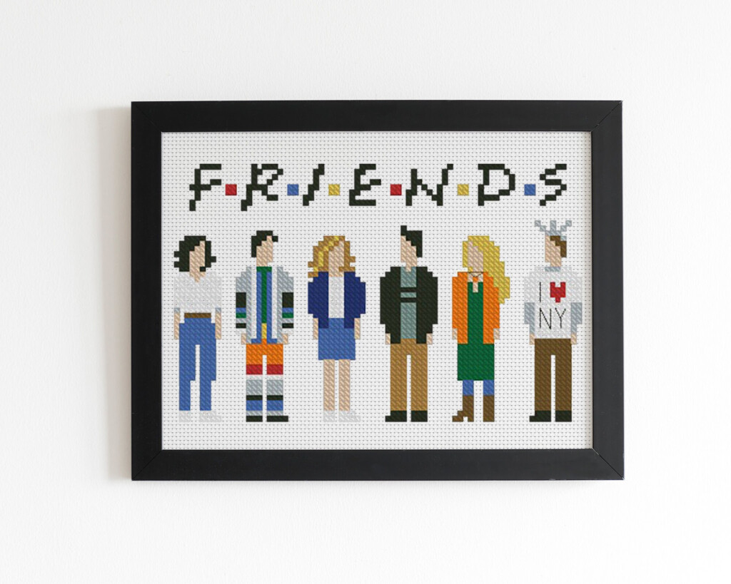 Friends Modern Cross Stitch Pattern TV Show Cross Stitch Etsy - Friends Tv Show Cross Stitch Patterns Free