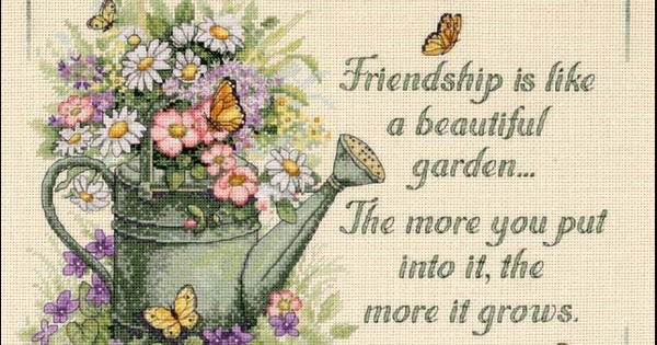 Friendship Grows Cross Stitch Pattern Counted Cross Stitch Patterns  - Friendship Cross Stitch Patterns Free