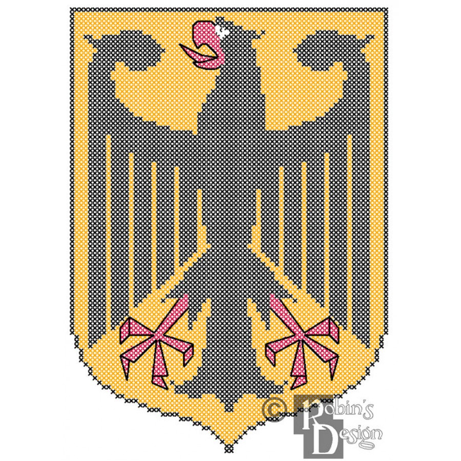 German Coat Of Arms Cross Stitch Pattern PDF - Coat Of Arms Cross Stitch Patterns