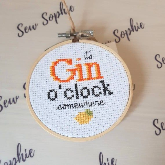 Gin O clock Cross Stitch Pattern Printable PDF Download Etsy Cross  - Clock Cross Stitch Pattern Free Download