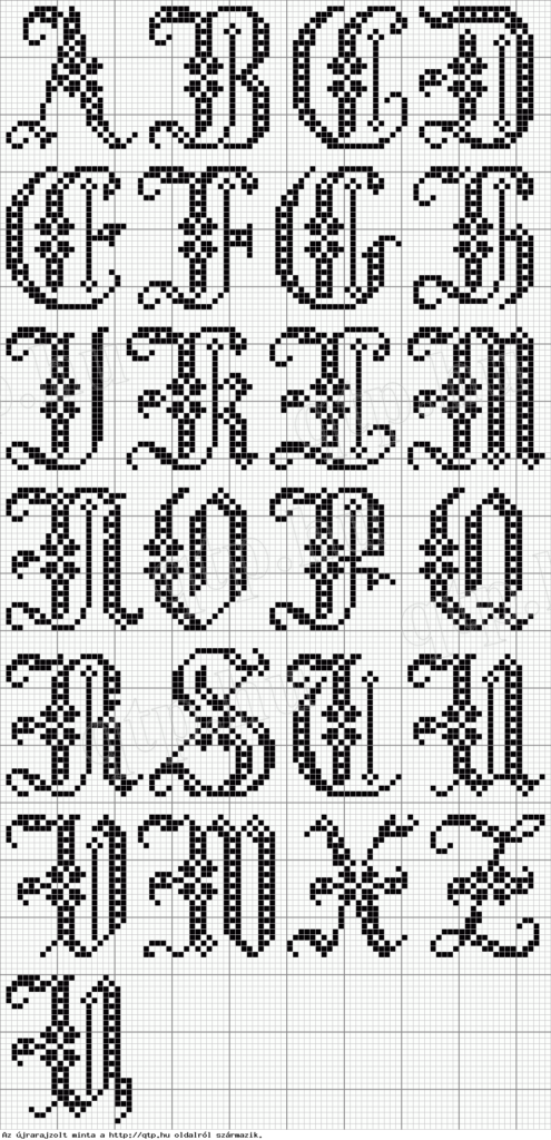 Gothic Cross Stitch Kits Cross Stitch Patterns - Letter A Cross Stitch Pattern