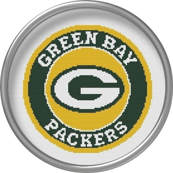 Green Bay Packers Cross Stitch Pattern Crest American Football Etsy - Green Bay Packers Cross Stitch Patterns