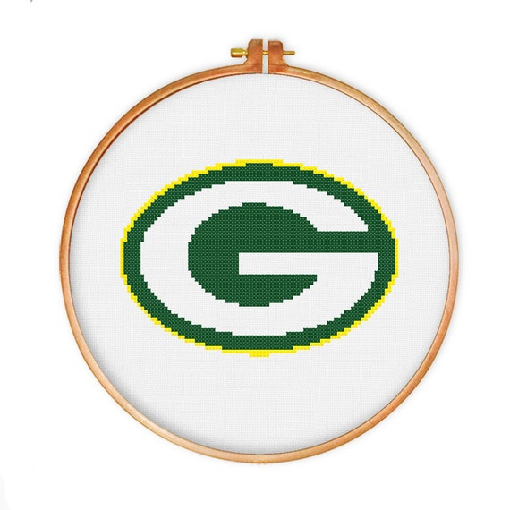 Green Bay Packers Cross Stitch Pattern Instant By DazzlingDoilies - Green Bay Packers Cross Stitch Patterns