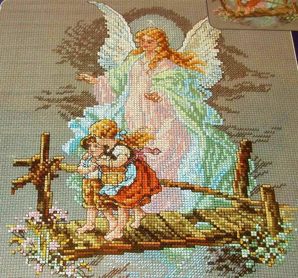GUARDIAN ANGEL Counted Cross Stitch Kit 114914 Designs For - Guardian Angel Cross Stitch Pattern