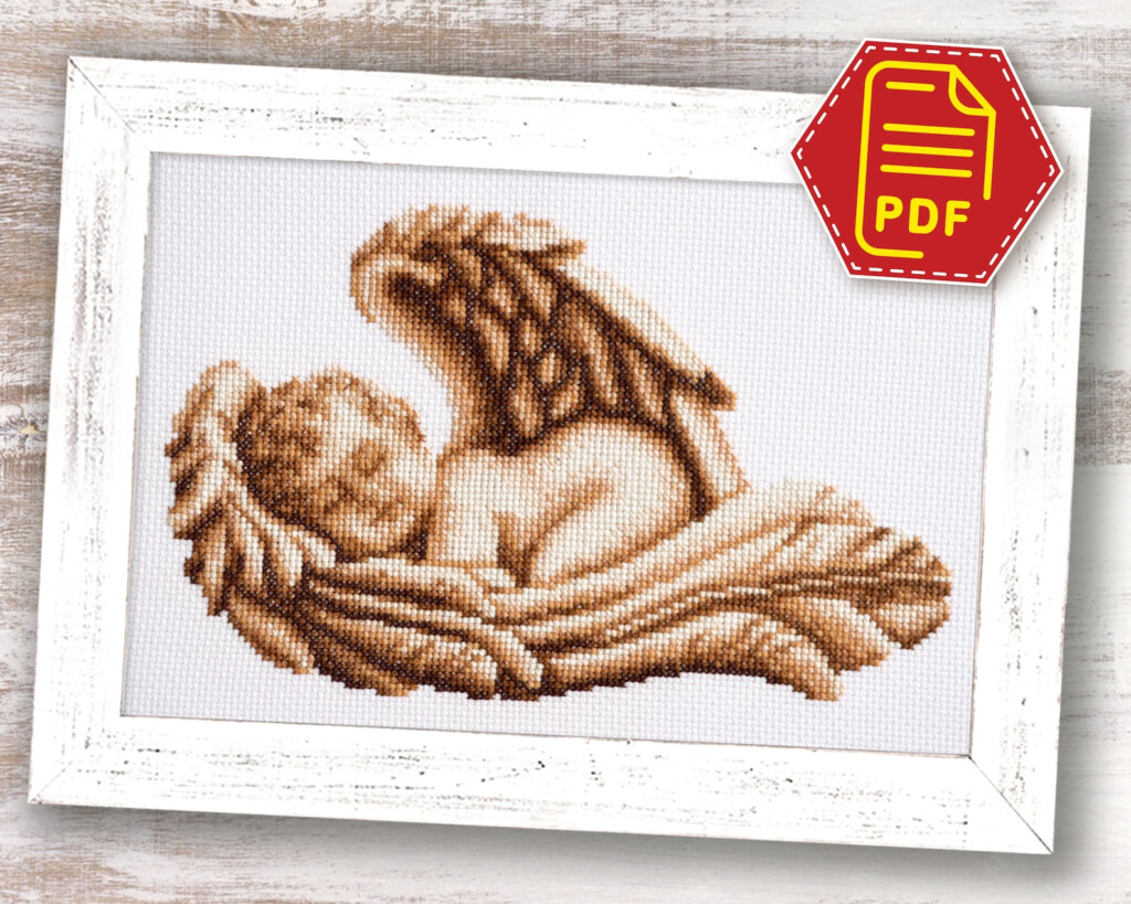 Guardian Angel Cross Stitch Counted Pattern heaven s Etsy - Guardian Angel Cross Stitch Pattern