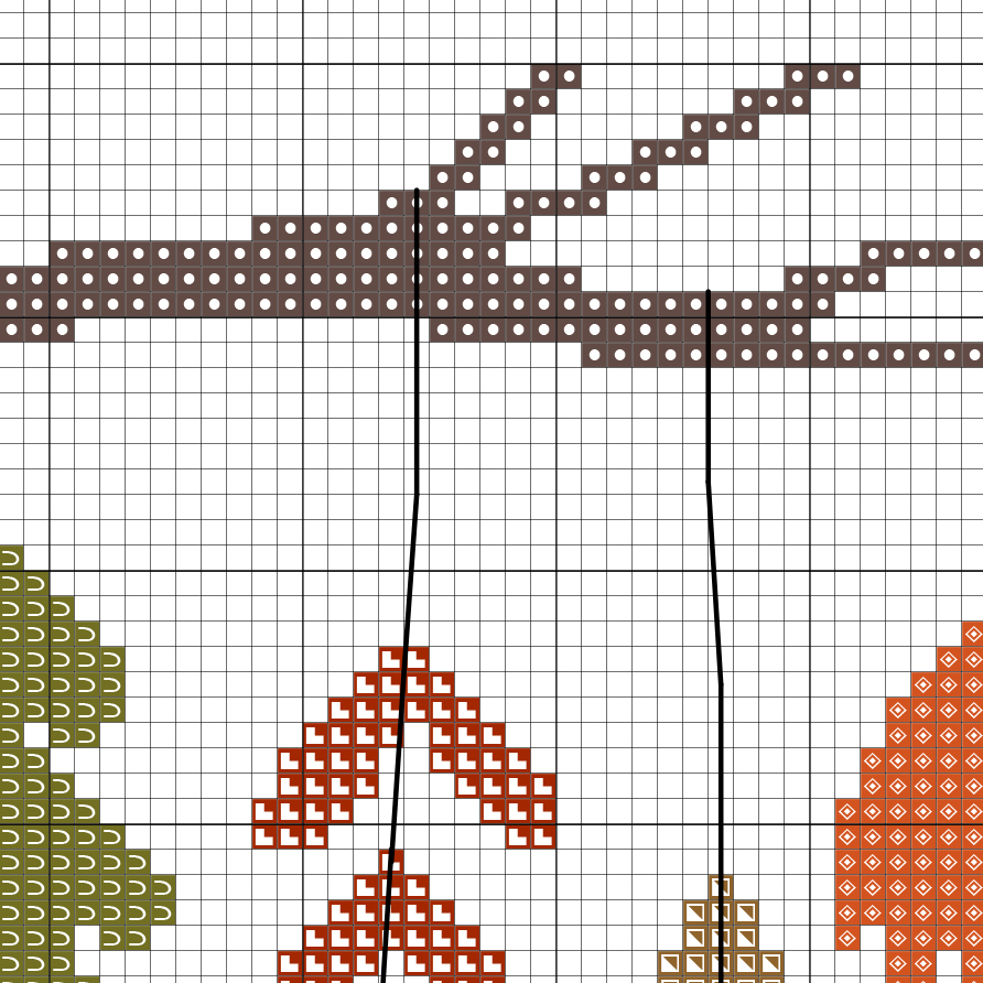 Hanging Autumn Leaves Cross Stitch Pattern Daily Cross Stitch - Fall Leaves Cross Stitch Pattern