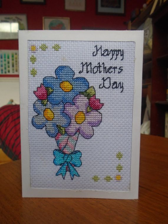Happy Mother Day Flower Cross Stitch Pattern Designed By Me Cross  - Happy Mothers Day Cross Stitch Pattern