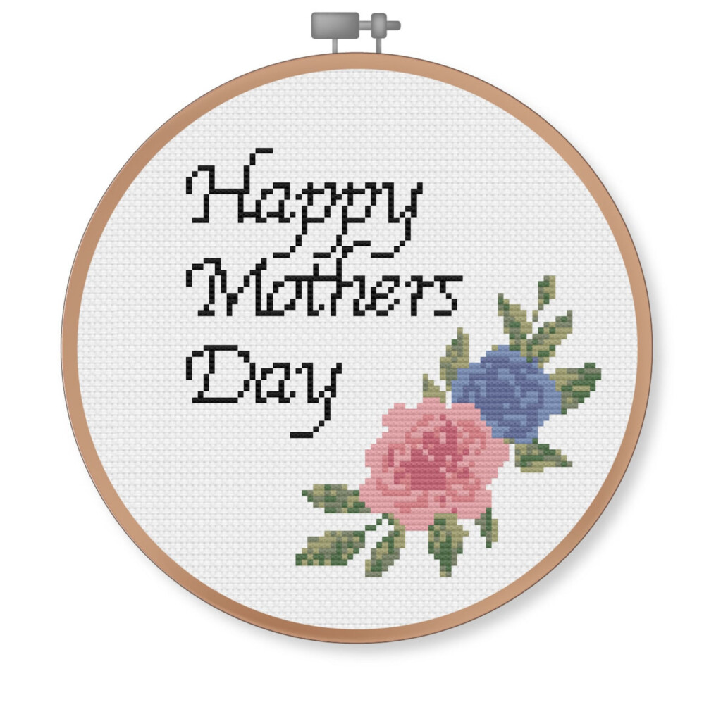 Happy Mothers Day Cross Stitch Pattern Mum Cross Stitch Pattern  - Happy Mothers Day Cross Stitch Pattern